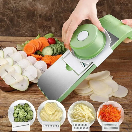 5 In 1 Stainless Steel Multifunctional Vegetable Slicer Cutter