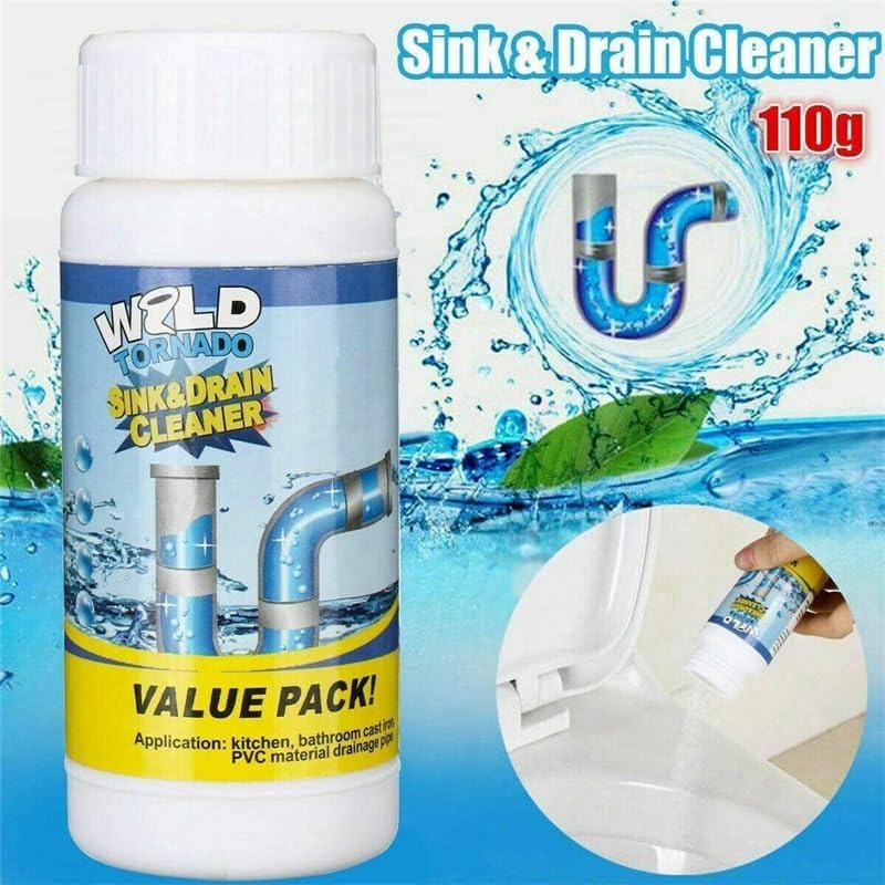 Powerful Fast-Foaming Sink & Drain Cleaner Powder